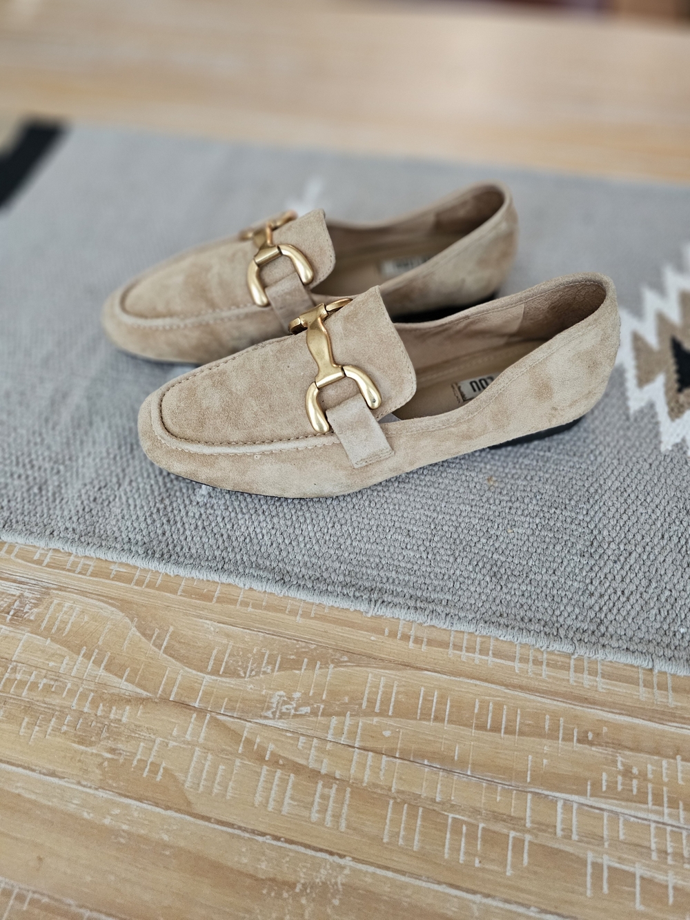Bibilou Women's Tan Suede Loafers - Picture 4 of 5